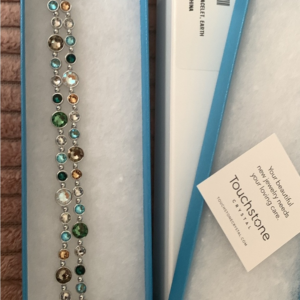 Touchstone Crystal Multicolor Crystal Bracelet - Green, Blue, Amber, Clear EARTH - Picture 3 of 3